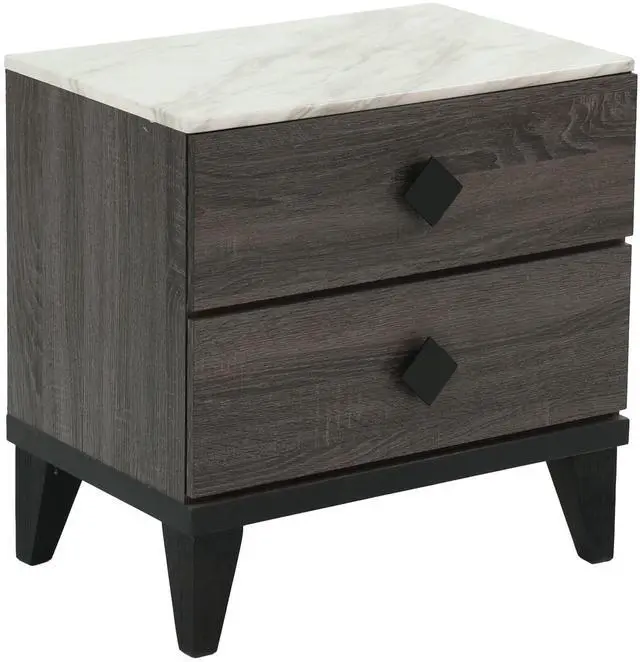 Main image of Nightstand In Dark Gray Oak (Rustic Accents)