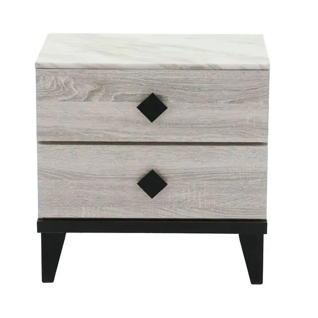 Alt view image 6 of 7 - Nightstand In Cream Oak (Rustic Accents)