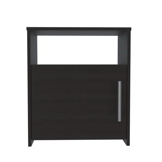 Alt view image 2 of 7 - Nightstand Cuarzz, One Cabinet, Black Wengue Finish
