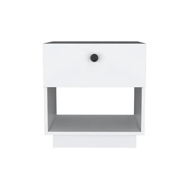 Alt view image 2 of 7 - Nightstand Viliigili, One Drawer, White Finish