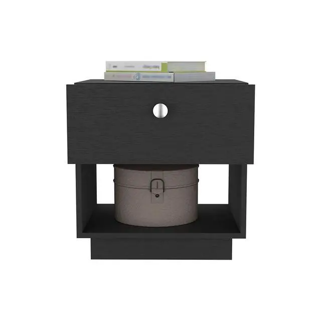 Alt view image 5 of 7 - Nightstand Viliigili, One Drawer, Black Wengue Finish