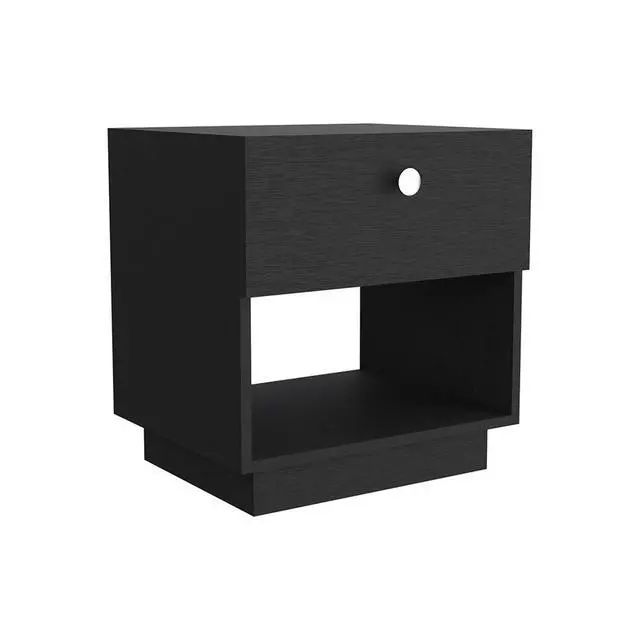 Alt view image 6 of 7 - Nightstand Viliigili, One Drawer, Black Wengue Finish