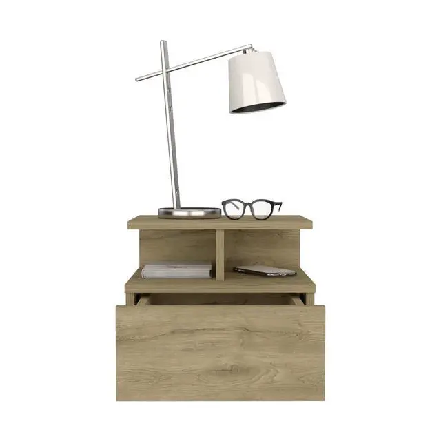 Alt view image 2 of 7 - Floating Nightstand Flopini, One Drawer, Macadamia Finish