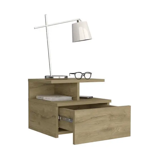 Alt view image 4 of 7 - Floating Nightstand Flopini, One Drawer, Macadamia Finish