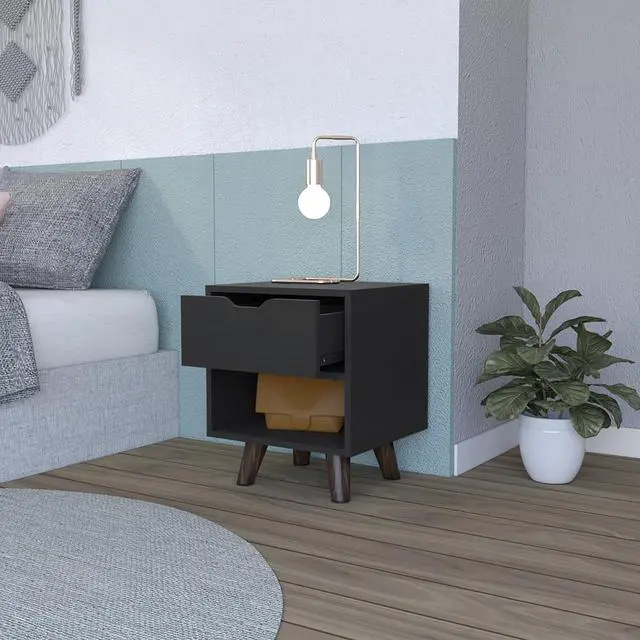 Alt view image 2 of 7 - Nightstand Carleen, Bedroom, Black