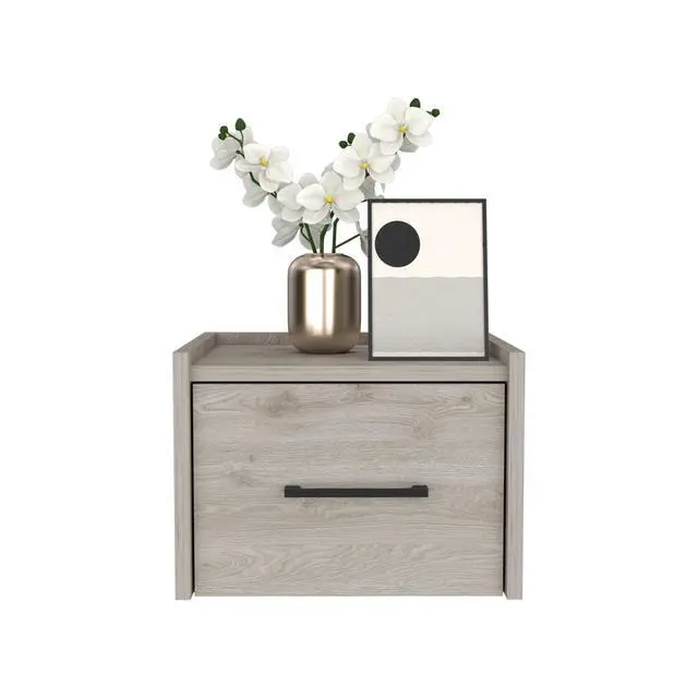 Alt view image 3 of 7 - Floating Nightstand Calion, Bedroom, Light Gray