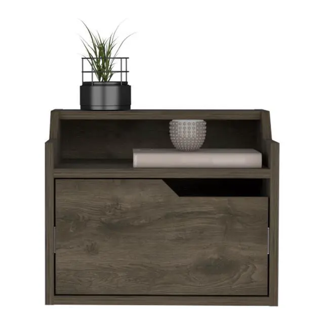 Alt view image 3 of 7 - Floating Nightstand Chester, Bedroom, Dark Brown