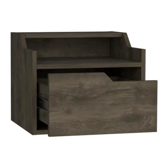 Alt view image 6 of 7 - Floating Nightstand Chester, Bedroom, Dark Brown