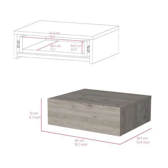 Alt view image 7 of 7 - Nightstand Isola, Bedroom, Light Gray