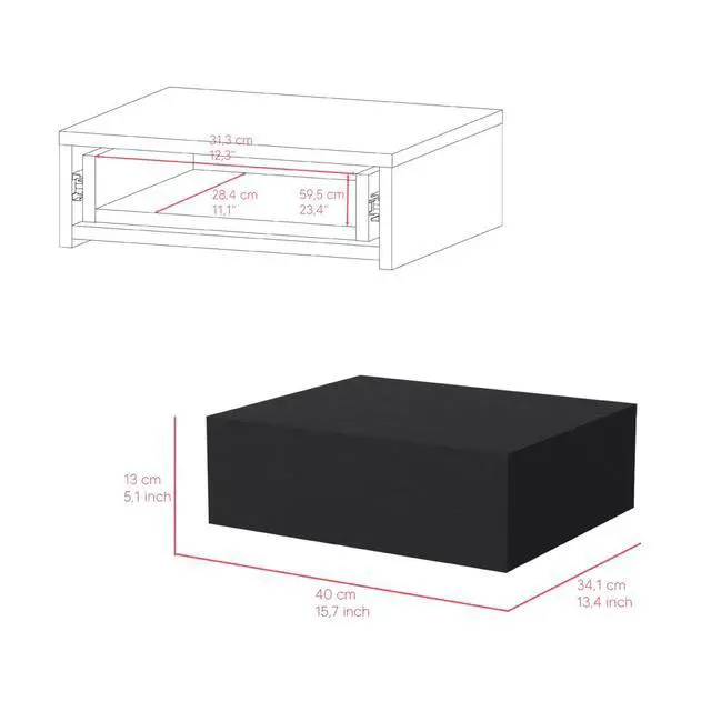 Alt view image 7 of 7 - Nightstand Isola, Bedroom, Black