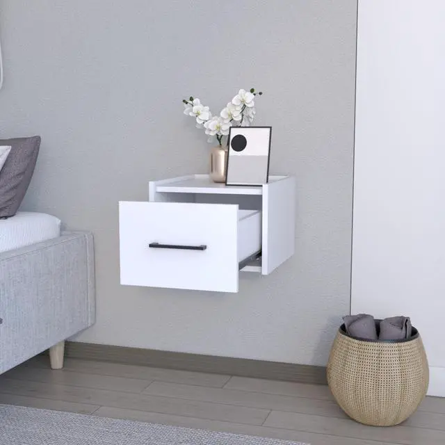 Alt view image 2 of 7 - Floating Nightstand Calion, Bedroom, White