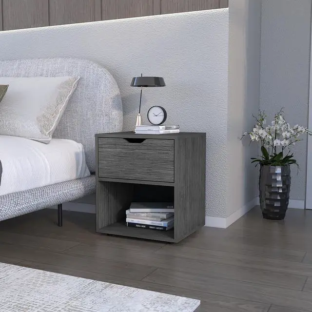 Alt view image 3 of 7 - Nightstand Altheimer, Bedroom, Light Gray