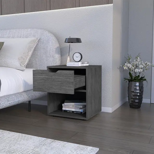 Alt view image 2 of 7 - Nightstand Altheimer, Bedroom, Light Gray