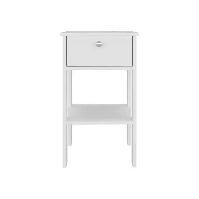 Alt view image 7 of 7 - Scooba Stand, Manufactured Wood Nightstand With 1 Drawer And Open Shelf Ideal For Bedroom.