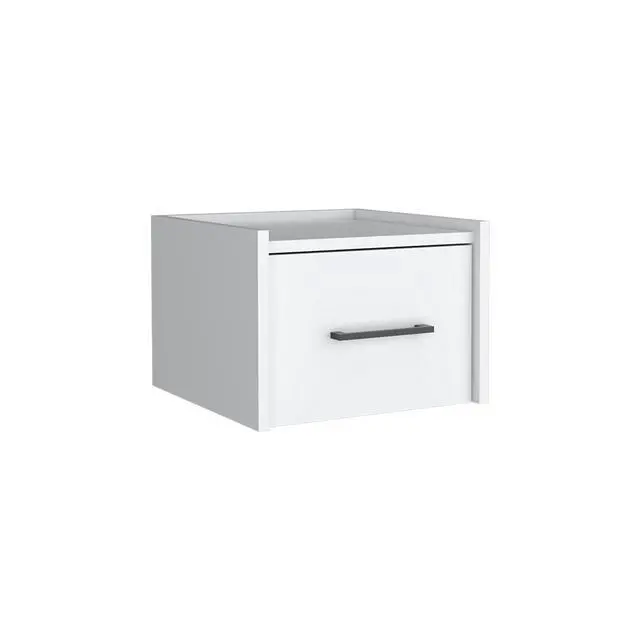Alt view image 5 of 7 - Floating Nightstand, Space-Saving Design With Handy Drawer And Surface, White