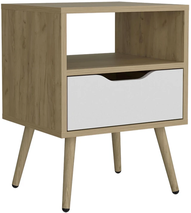Alt view image 3 of 6 - Nightstand, 1 Drawer, 1 Shelf
