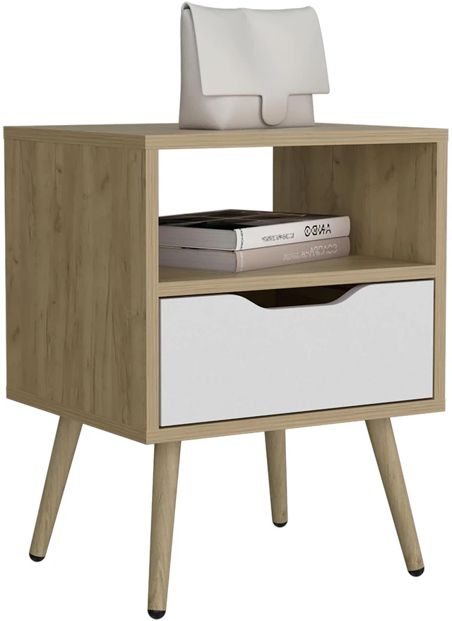 Alt view image 4 of 6 - Nightstand, 1 Drawer, 1 Shelf