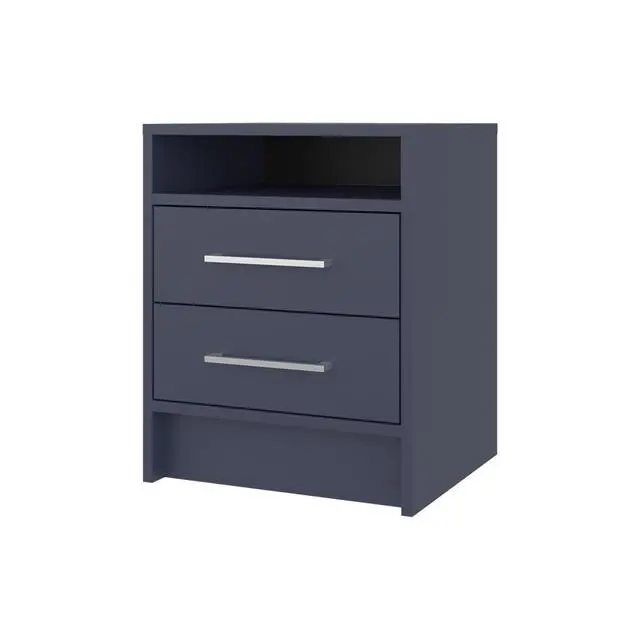Alt view image 5 of 7 - Nightstand 19.9" H, 2 Drawers, 1 Shelf, Alby Blue - Bedroom