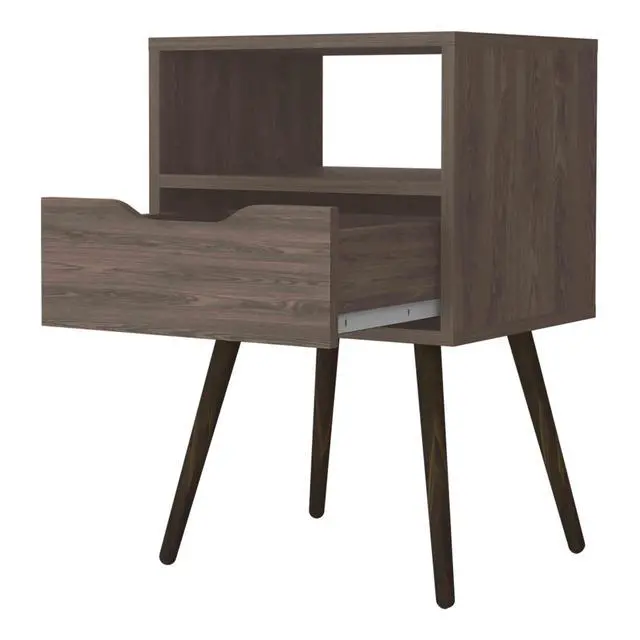 Alt view image 6 of 7 - Allie Nightstand, Superior Top, Open Shelf, One Drawer