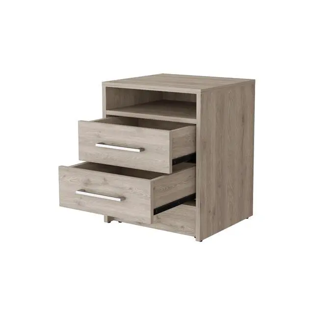 Alt view image 5 of 7 - Philadelphia Nightstand, Two Drawers, Concealed Shelf
