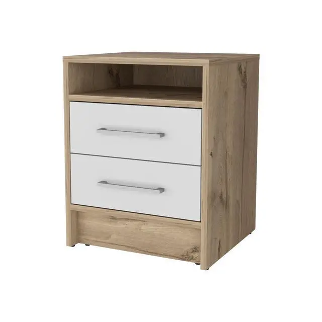 Alt view image 6 of 7 - Philadelphia Nightstand, Two Drawers, Concealed Shelf