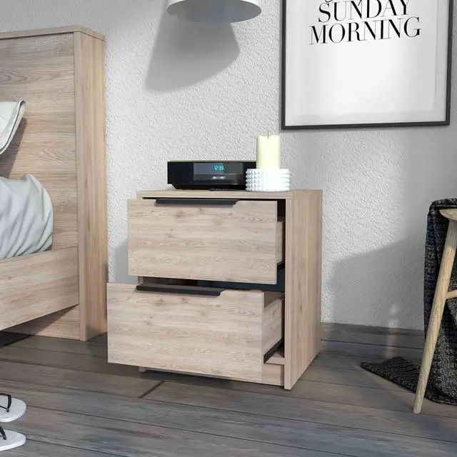 Alt view image 3 of 7 - Washington Nightstand, Two Large Drawers
