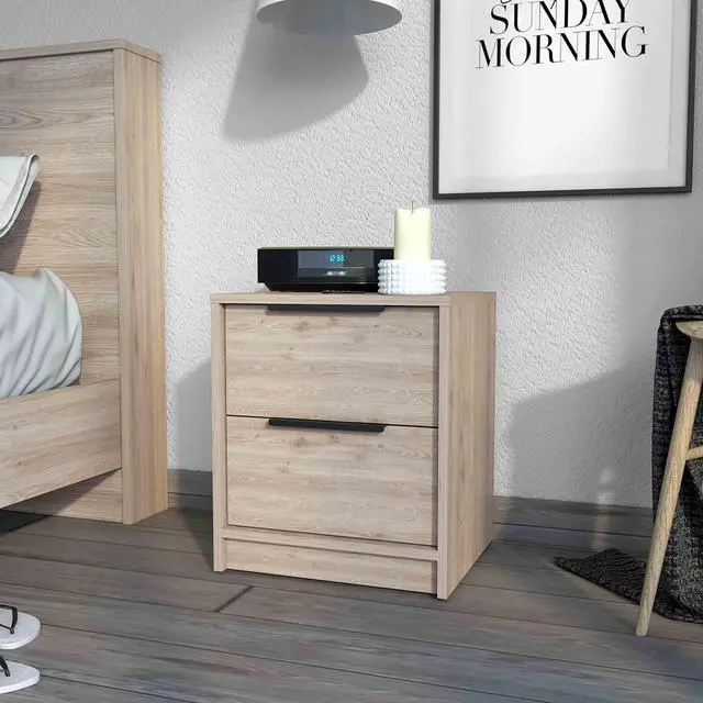 Main image of Washington Nightstand, Two Large Drawers