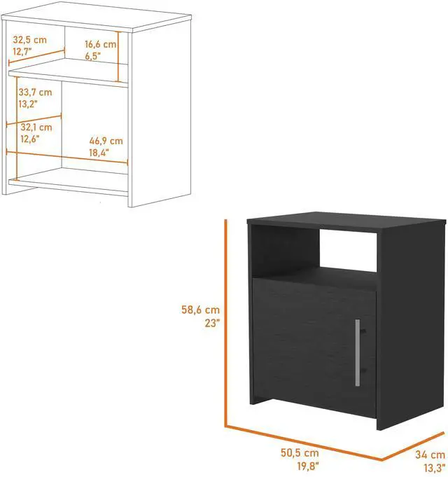 Alt view image 5 of 5 - Bristol Nightstand, One Cabinet, Top Surface