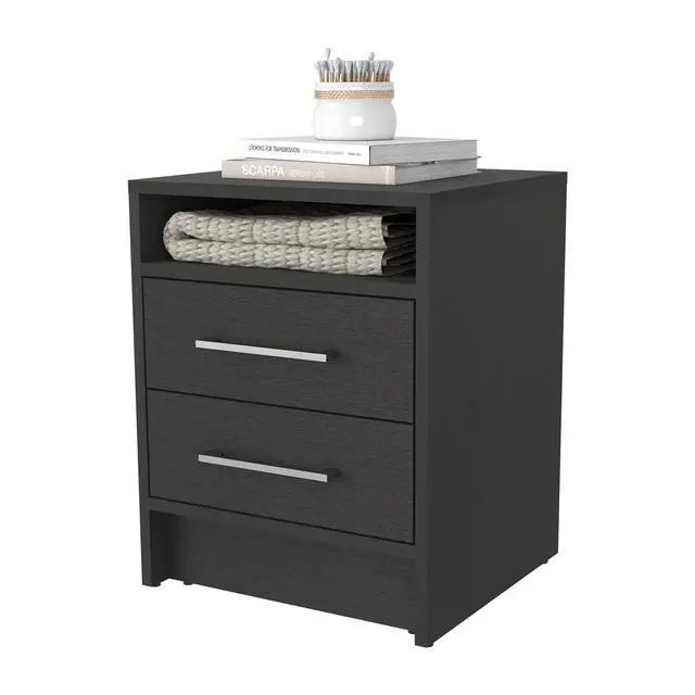 Alt view image 4 of 7 - Philadelphia Nightstand, Two Drawers, Concealed Shelf