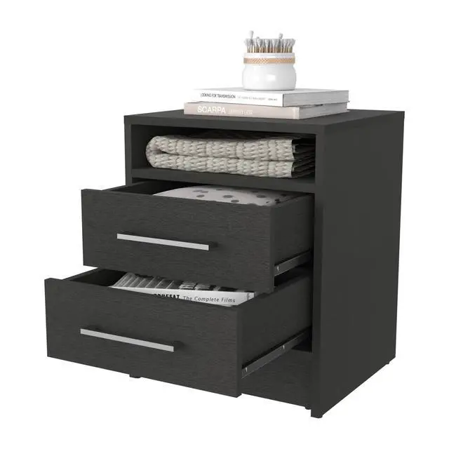 Alt view image 3 of 7 - Eastover Nightstand 2.0 In Melamine With Two Drawers