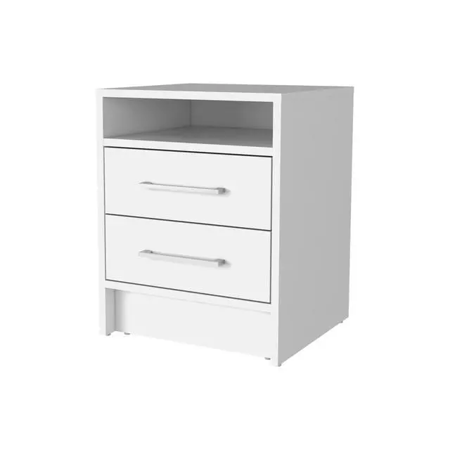 Alt view image 2 of 7 - Eastover Nightstand 2.0 In Melamine With Two Drawers