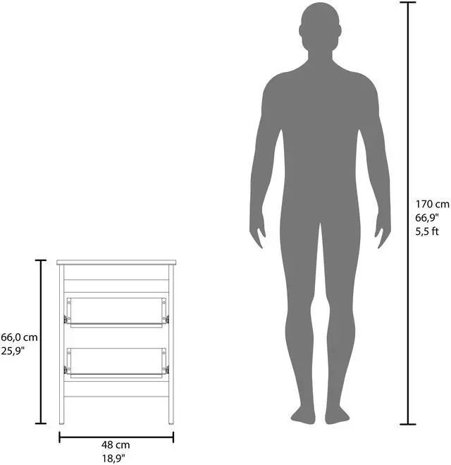 Alt view image 6 of 7 - Fm Furniture Nogales Nightstand With 2 Drawers, Withe