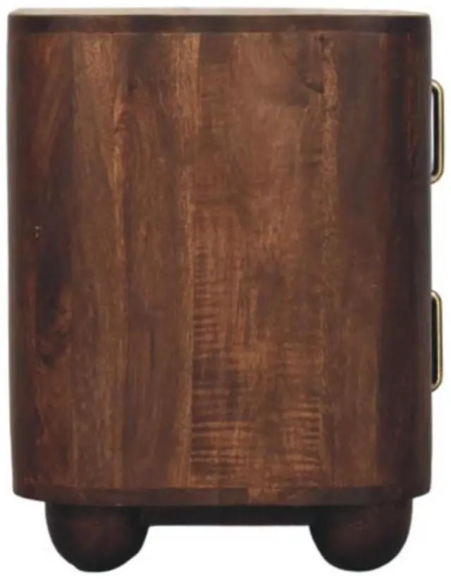 Alt view image 6 of 7 - Solid Wood Marlowe Fluted Nightstand,Brown,2-Drawers