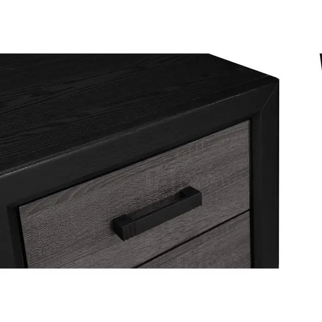 Alt view image 6 of 7 - SOLUTO GREY AND BLACK NIGHTSTAND