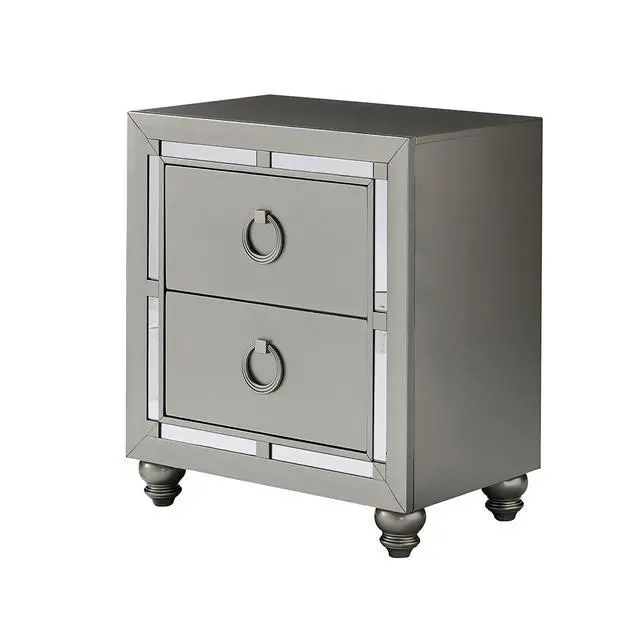 Alt view image 5 of 7 - Chloe Gemstone Silver Nightstand