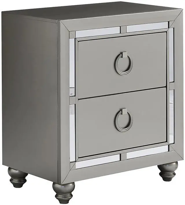 Main image of Chloe Gemstone Silver Nightstand