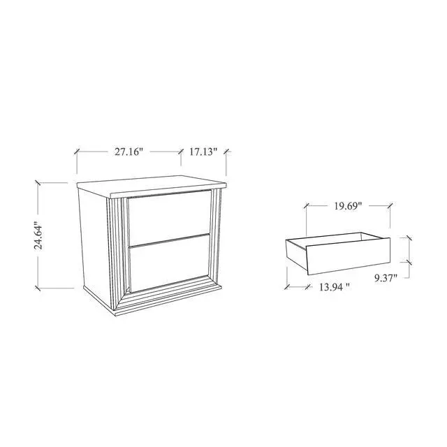 Alt view image 3 of 5 - MOON SMOOTH WHITE NIGHTSTAND WITH LED