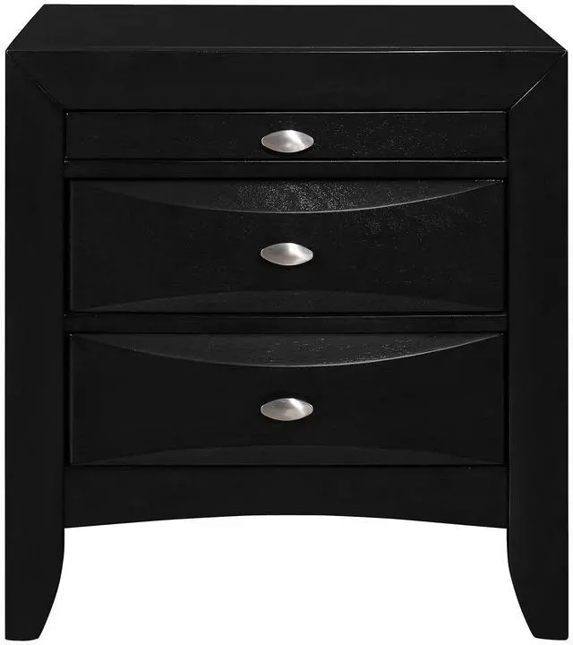 Alt view image 4 of 7 - Lucille Black Nightstand