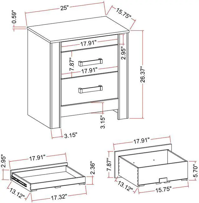 Alt view image 3 of 7 - Lorenzo Silver Nightstand