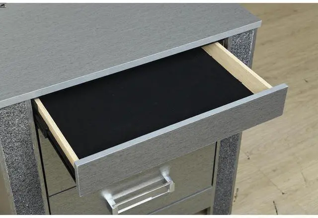Alt view image 6 of 7 - Lorenzo Silver Nightstand
