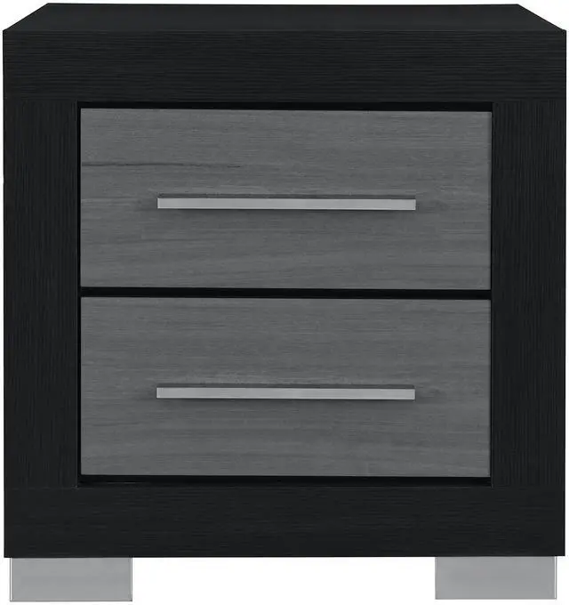 Main image of Elsa Black And Grey Nightstand