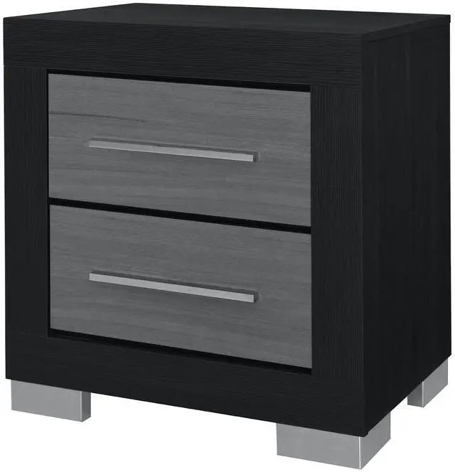 Alt view image 5 of 7 - Elsa Black And Grey Nightstand