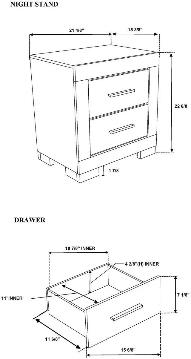 Alt view image 3 of 7 - Elsa Natural And White Nightstand