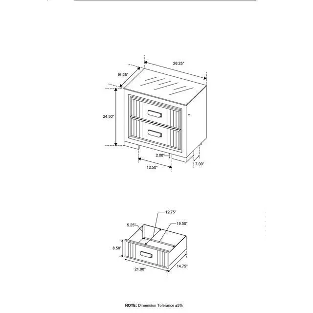 Alt view image 2 of 5 - Isaiah Gray Nightstand