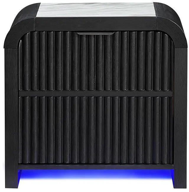 Main image of Beverly Black And White Nightstand With Cooler And Speaker