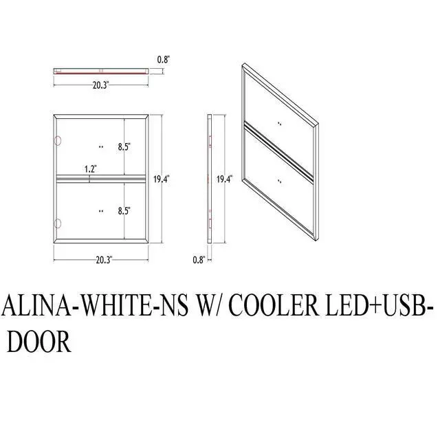 Alt view image 7 of 7 - Adelaide Grey And Black Nightstand With Cooler And Speaker