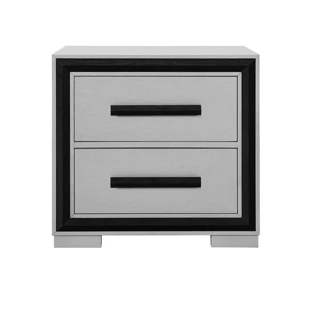 Alt view image 4 of 7 - Adelaide Grey And Black Nightstand With Cooler And Speaker