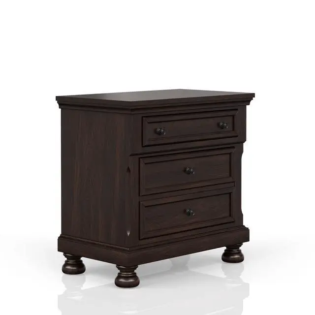Alt view image 5 of 6 - Dark Cherry Nightstand Two Drawer