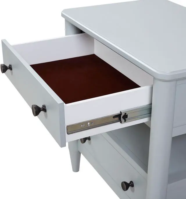 Alt view image 5 of 7 - Open Nightstand Ocean Finish With 2 Drawers
