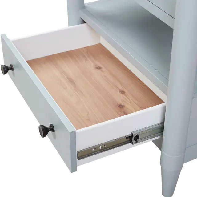 Alt view image 6 of 7 - Open Nightstand Ocean Finish With 2 Drawers